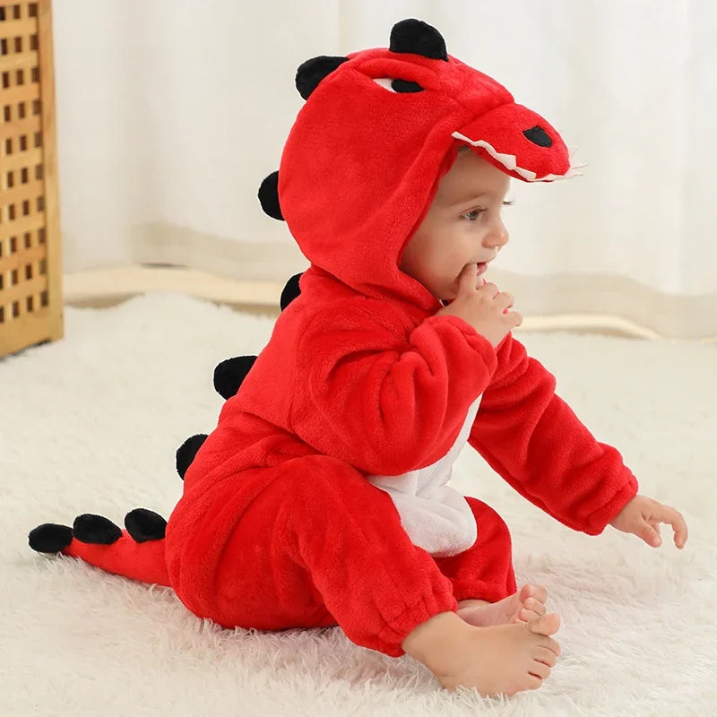 Baby Winter Lion Animal Hooded Romper