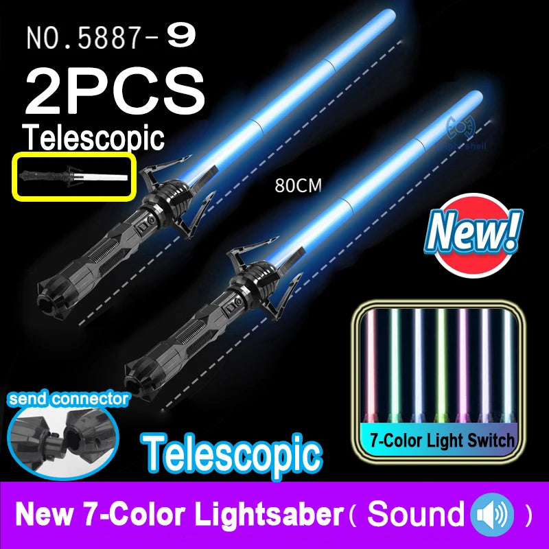 RGB Lightsaber Laser Sword Toy - 7 Color Flashing Saber Gift
