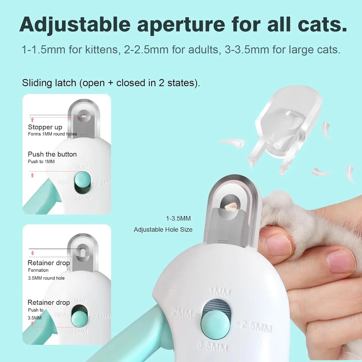 Adjustable Pet Nail Clipper for Cats and Dogs - Small to Large Pets