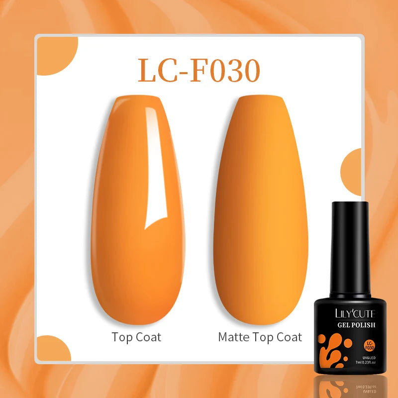 LILYCUTE 7ml UV LED Gel Nail Polish with 129 Color Options