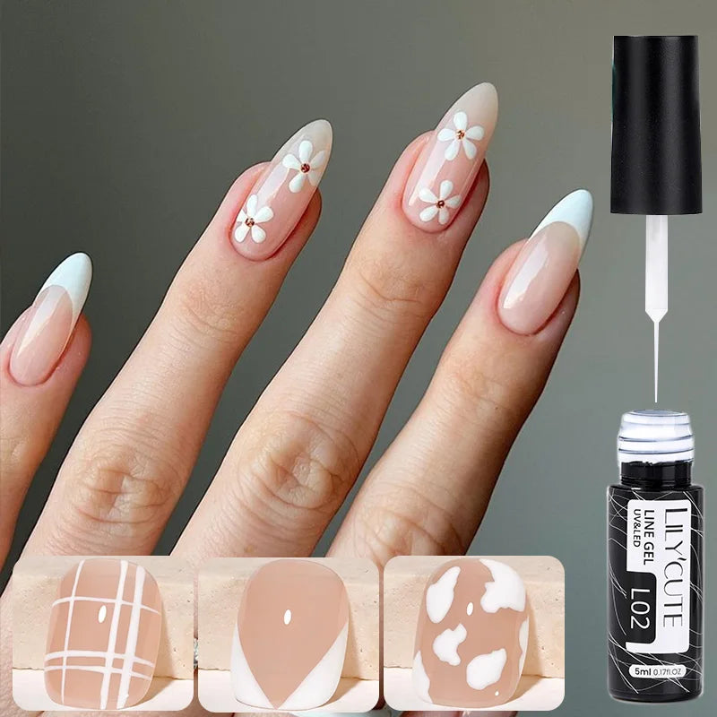 LILYCUTE 5ml Reflective Glitter Nail Liner Gel - Sparkle Art Polish