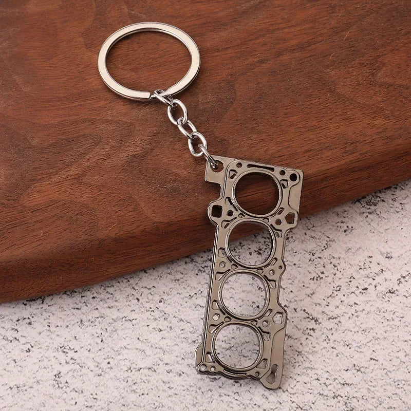 Gearbox Gear Head Metal Keychain for Car Keys