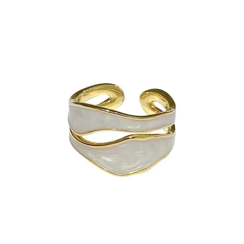 Retro Gold Adjustable Irregular Open Ring