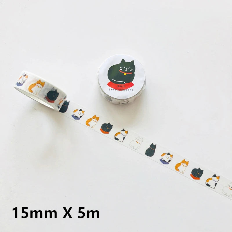 Cute Cat Washi Tape for Scrapbooking