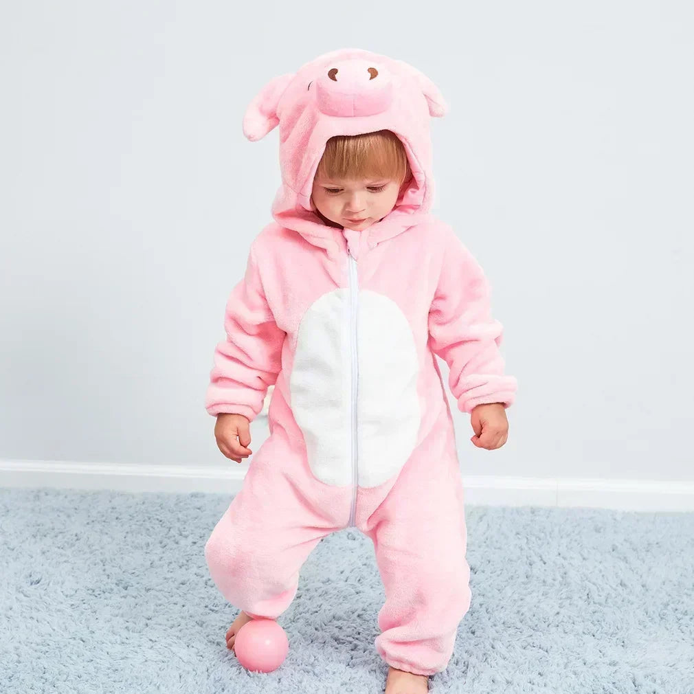 Baby Winter Lion Animal Hooded Romper