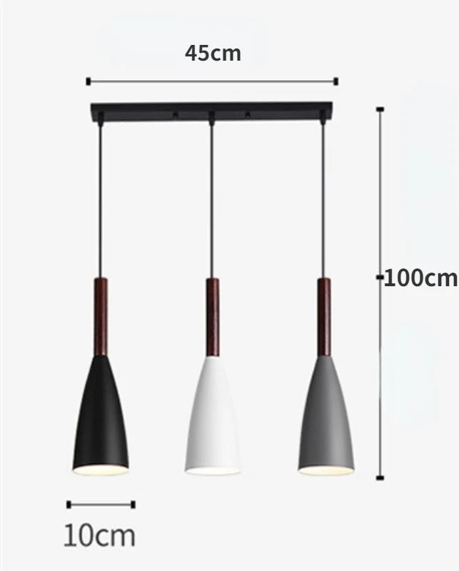 Nordic 3-Head Pendant Light for Dining and Kitchen Spaces