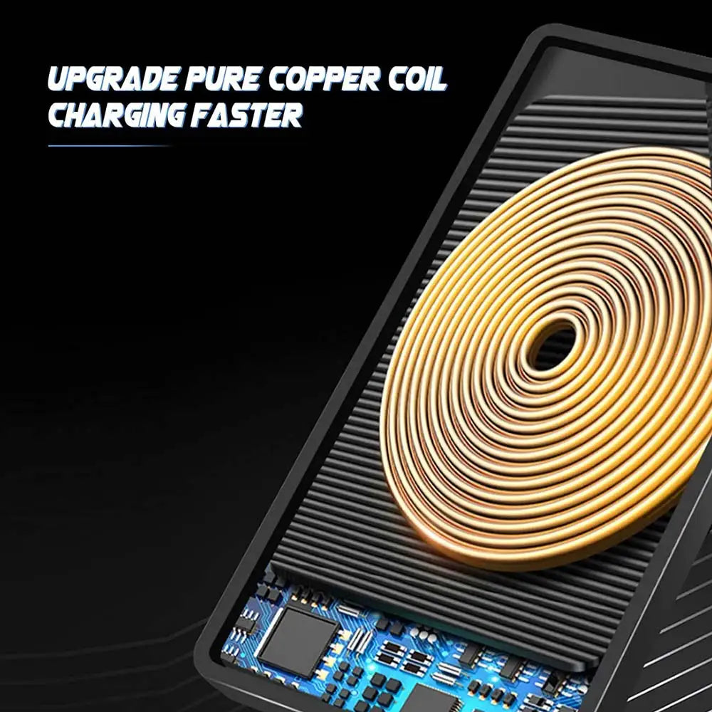 15W Type-C Car Wireless Charger Pad & Stand for iPhone and Samsung