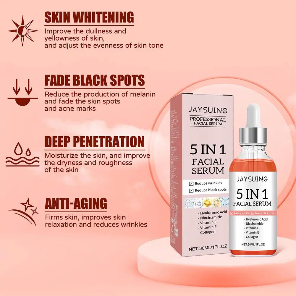 5-in-1 Vitamin C Hyaluronic Face Serum - Firming Glow Skin Care