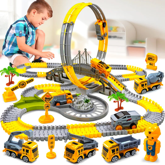 Magic Climbing Track Engineering Car Set - Educational Train Toy