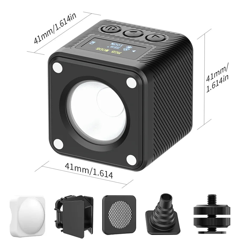 Ulanzi L2 RGB Mini COB Video Light with Magnetic Mount and Diffuser