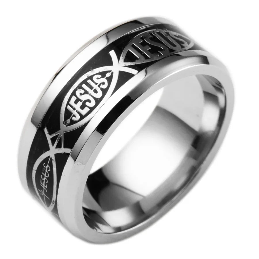 8mm Tungsten Carbide Meteorite Inlay Ring