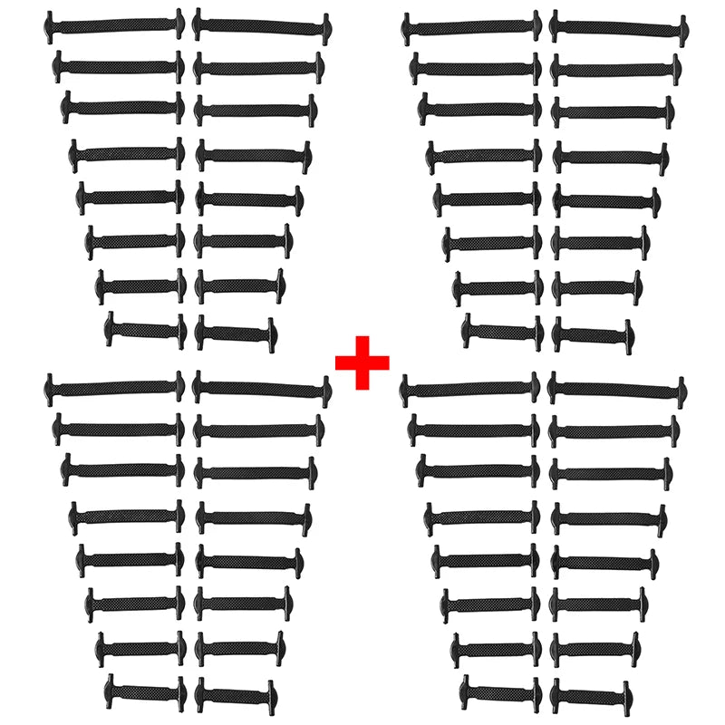 16-Piece No-Tie Silicone Shoelaces Set