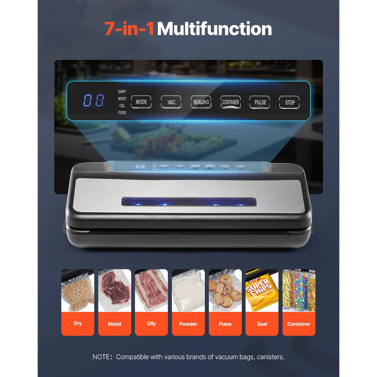 SucceBuy 80Kpa 120W Electric Vacuum Sealer with 10 Bags