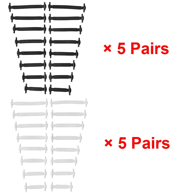 16-Piece No-Tie Silicone Shoelaces Set