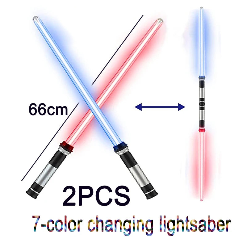 RGB Lightsaber Laser Sword Toy - 7 Color Flashing Saber Gift