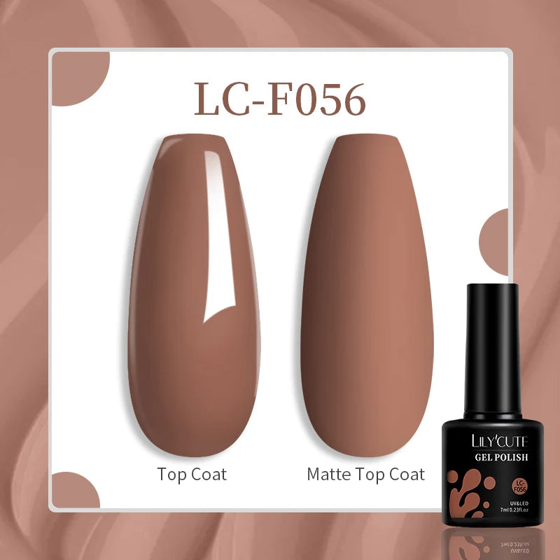LILYCUTE 7ml UV LED Gel Nail Polish with 129 Color Options