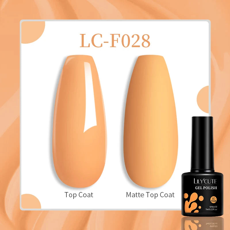 LILYCUTE 7ml UV LED Gel Nail Polish with 129 Color Options