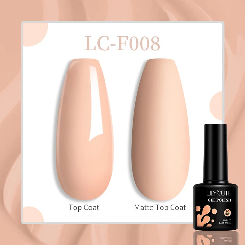 LILYCUTE 7ml UV LED Gel Nail Polish with 129 Color Options