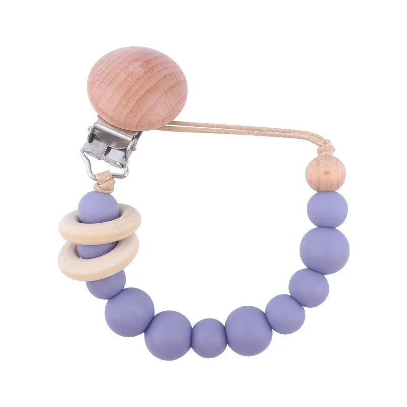 Silicone Bead Pacifier Clip Anti-Drop Chain