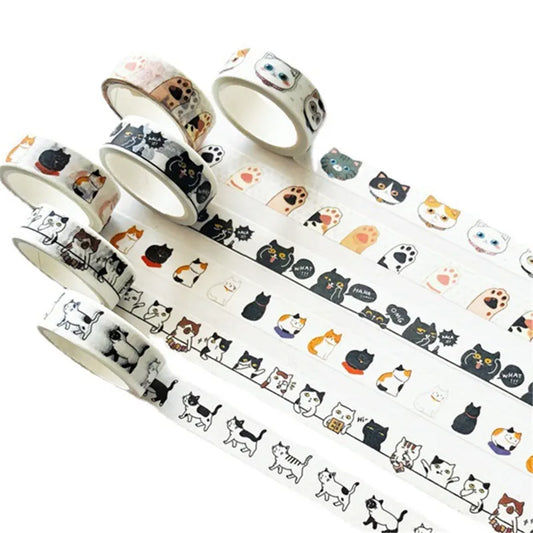 Cute Cat Washi Tape for Scrapbooking
