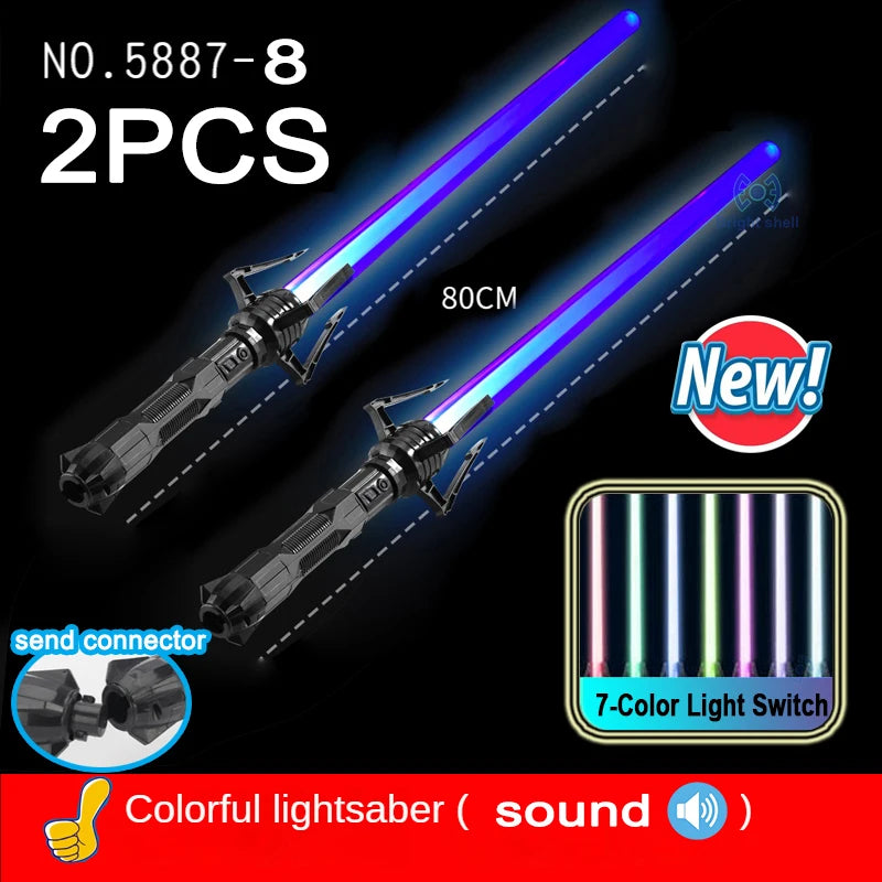 RGB Lightsaber Laser Sword Toy - 7 Color Flashing Saber Gift
