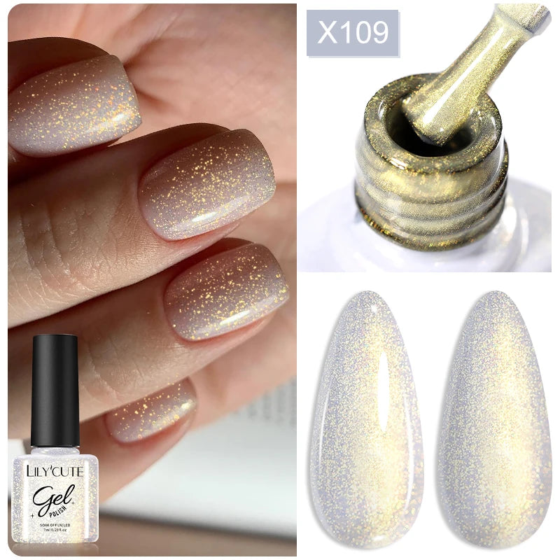 LILYCUTE 5ml Reflective Glitter Nail Liner Gel - Sparkle Art Polish