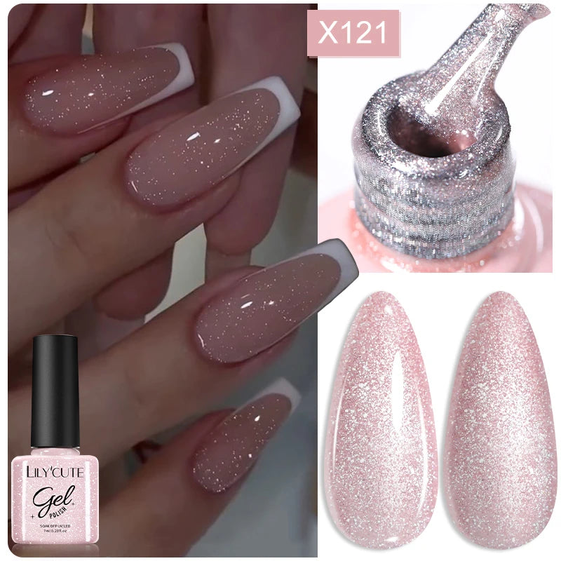 LILYCUTE 5ml Reflective Glitter Nail Liner Gel - Sparkle Art Polish