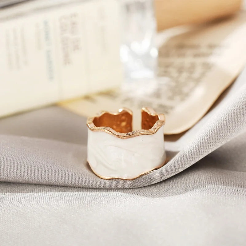 Retro Gold Adjustable Irregular Open Ring
