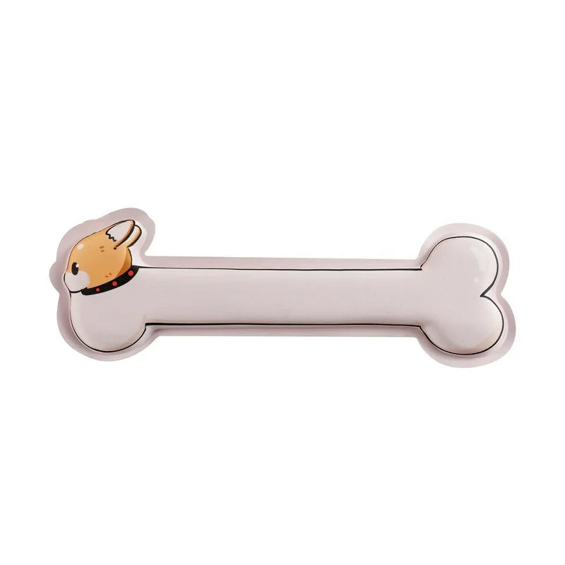 Cute Cartoon Corgi and Cat Mouse Pad with Memory Foam Wrist Rest