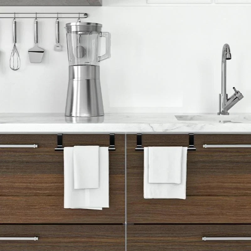 Over-Cabinet Metal Towel Rack and Rag Hanger