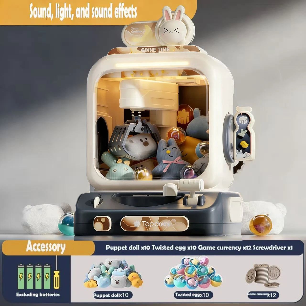 Mini Claw Machine Toy - Coin-Style Arcade Catch Game