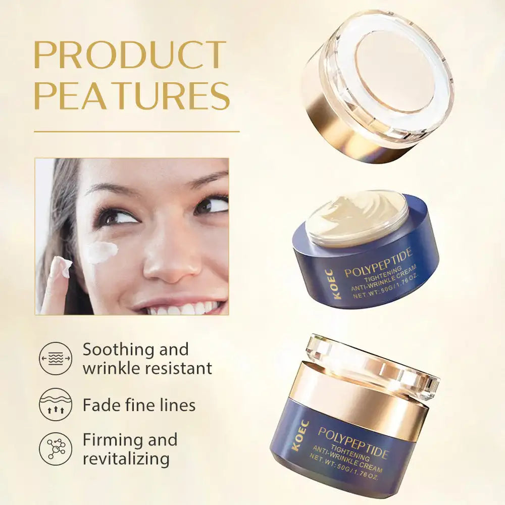 KOEC 50g Polypeptide Anti-Wrinkle Face Cream with Squalane and Shea Butter