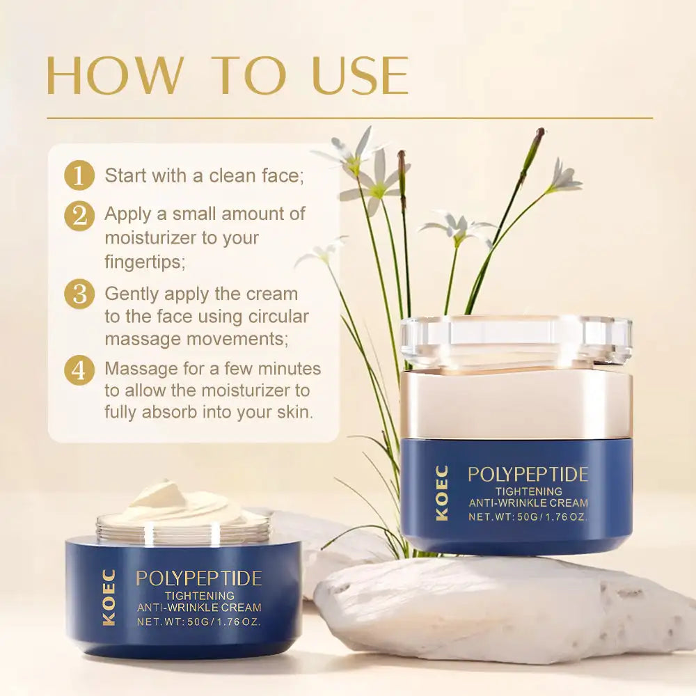KOEC 50g Polypeptide Anti-Wrinkle Face Cream with Squalane and Shea Butter