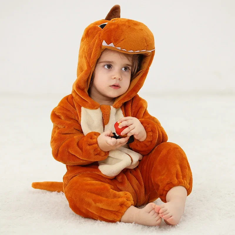 Baby Winter Lion Animal Hooded Romper