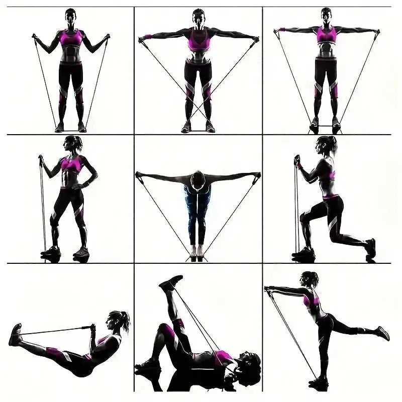 11-Piece TPE Resistance Band Set with Handles, Door Anchor & Carry Bag