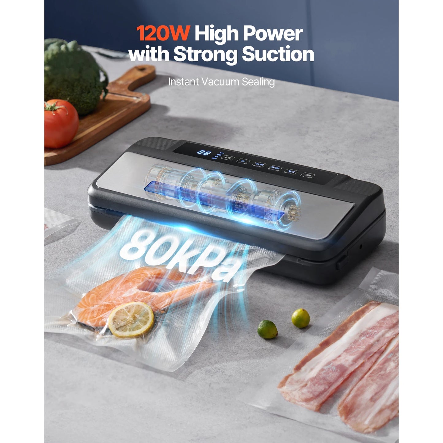 SucceBuy 80Kpa 120W Electric Vacuum Sealer with 10 Bags