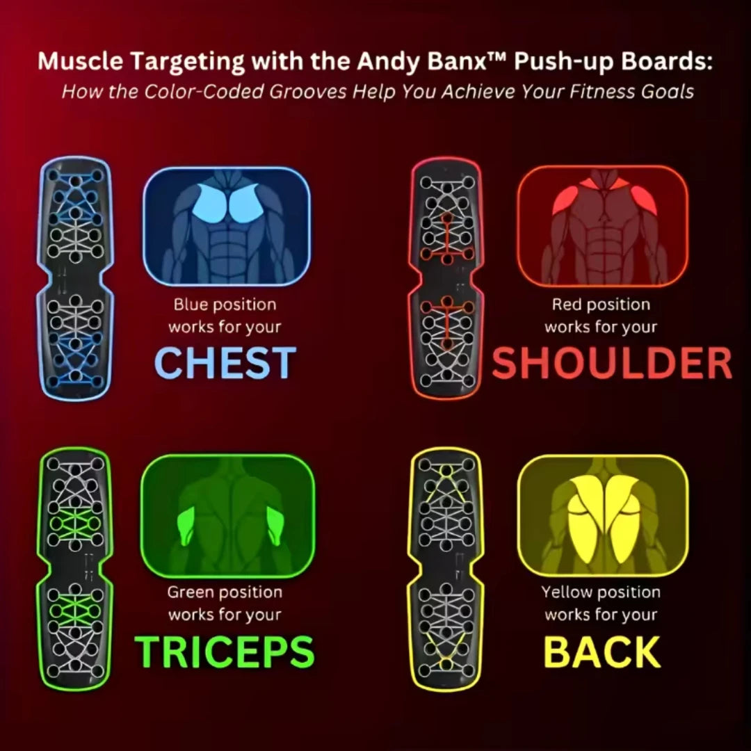 Foldable Push-Up Board Set - Full Body Strength Trainer
