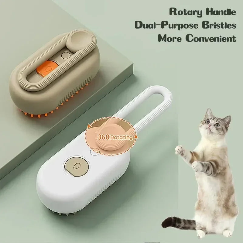 3-in-1 Electric Spray Grooming Brush for Dogs and Cats
