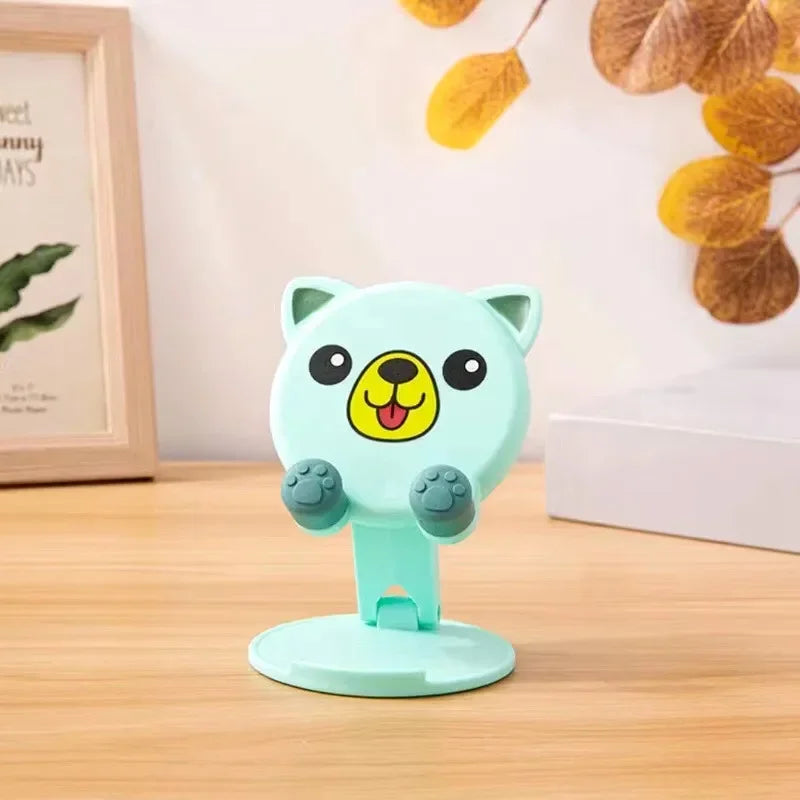 Cute Foldable Phone and Tablet Desktop Holder with Adjustable Lift Bracket