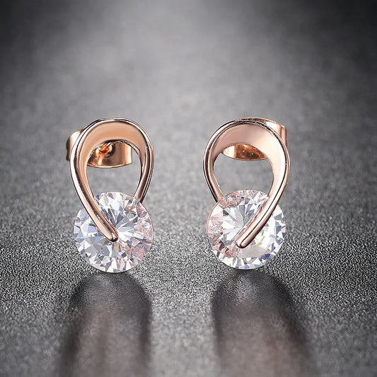 Cubic Zirconia Geometric Stud Earrings