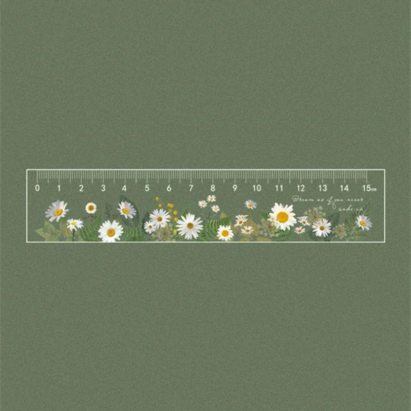 15cm Daisy Rose Ruler - Flower Measuring Drawing Tool