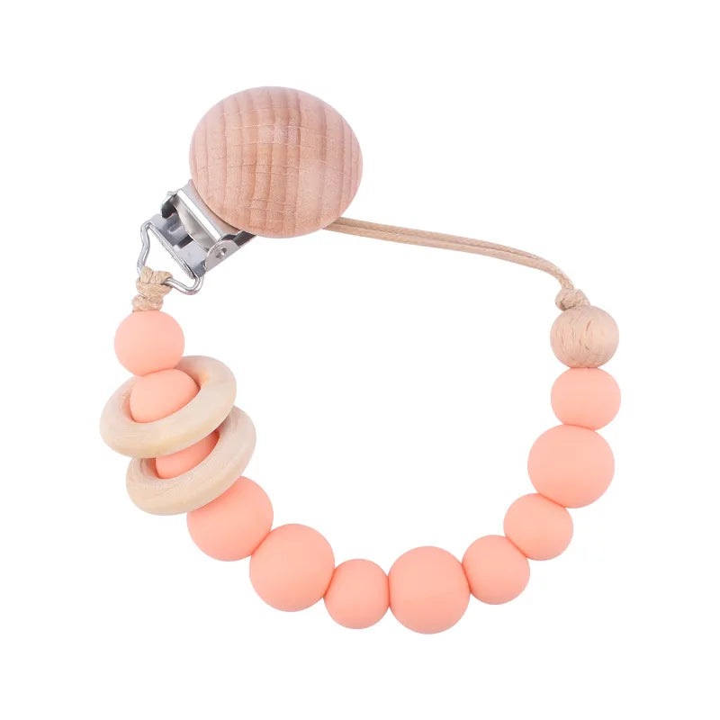 Silicone Bead Pacifier Clip Anti-Drop Chain