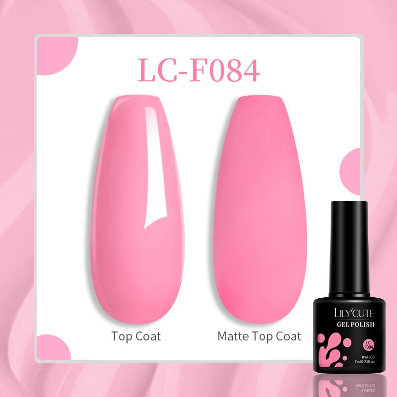 LILYCUTE 7ml UV LED Gel Nail Polish with 129 Color Options