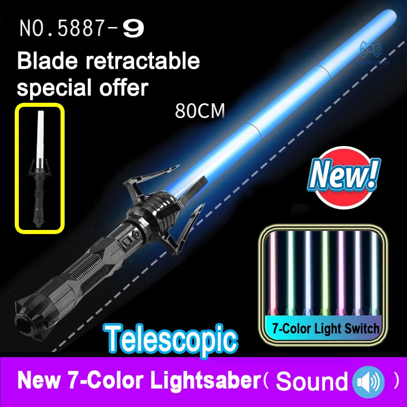 RGB Lightsaber Laser Sword Toy - 7 Color Flashing Saber Gift