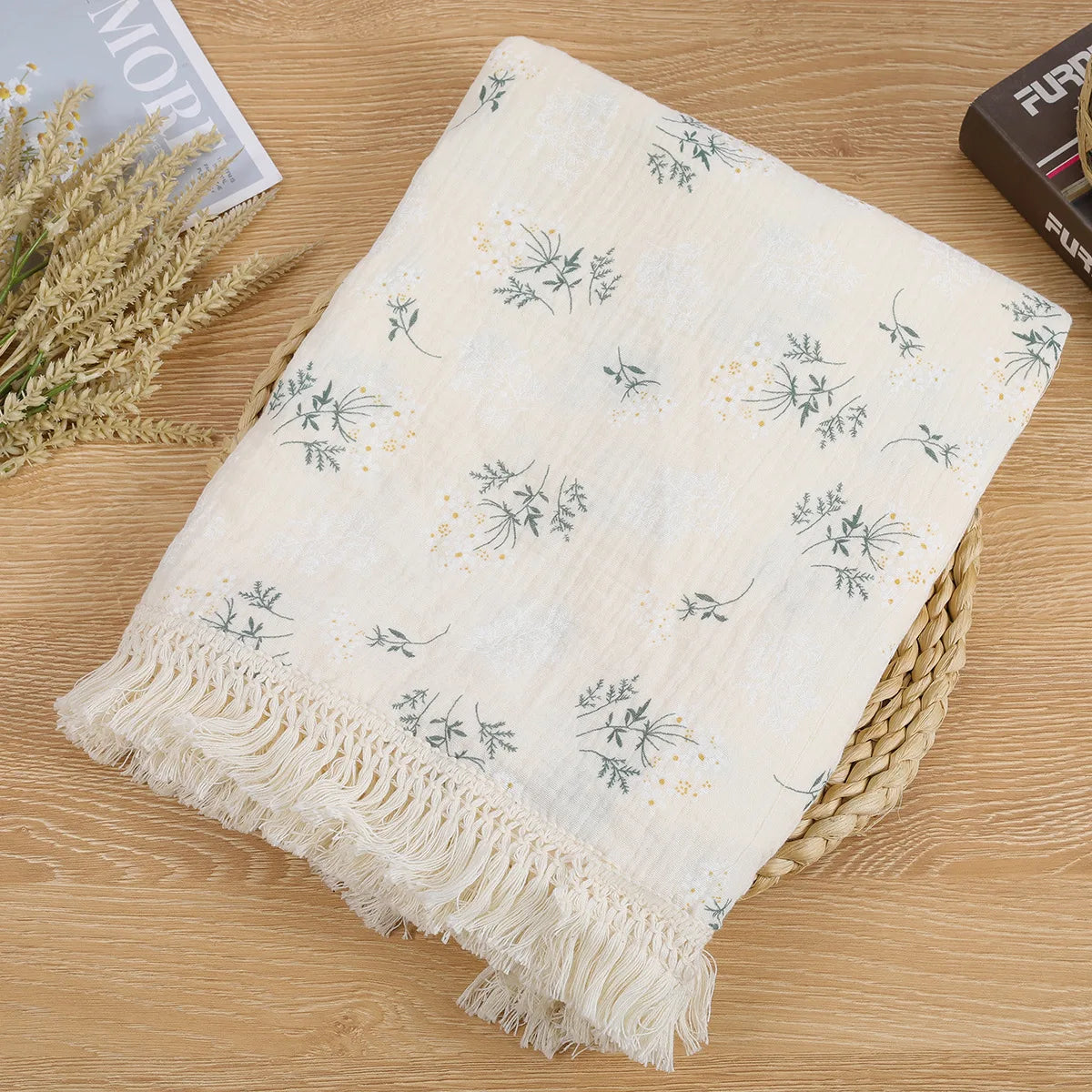 Cute Bear Cotton Muslin Baby Swaddle Blanket