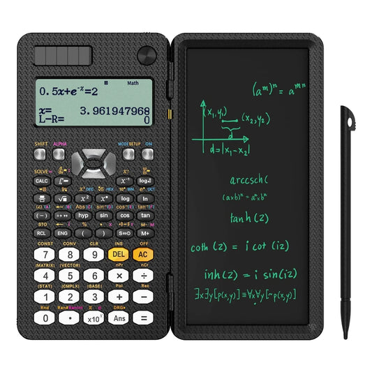 Solar Scientific Calculator with LCD Notepad and 417 Functions for Students
