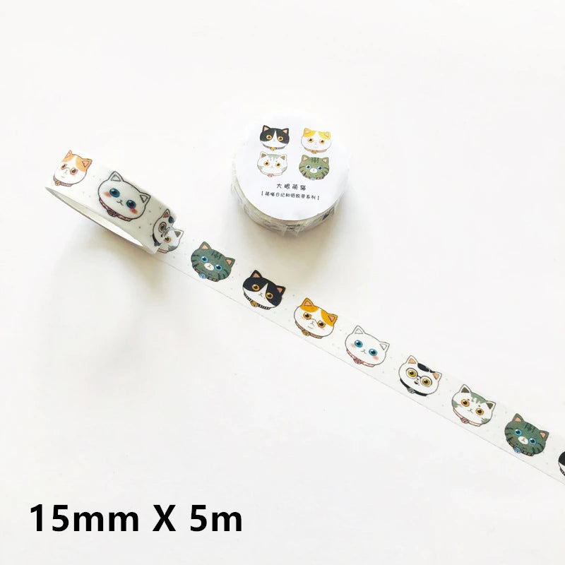 Cute Cat Washi Tape for Scrapbooking