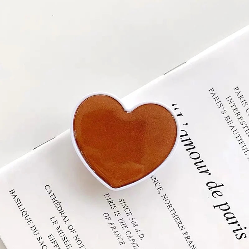 Heart-Shaped Universal Phone Socket Grip Stand for iPhone & Samsung