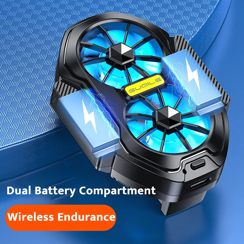 FS01 Dual-Fan Mobile Phone Cooler with USB Back Clip Radiator