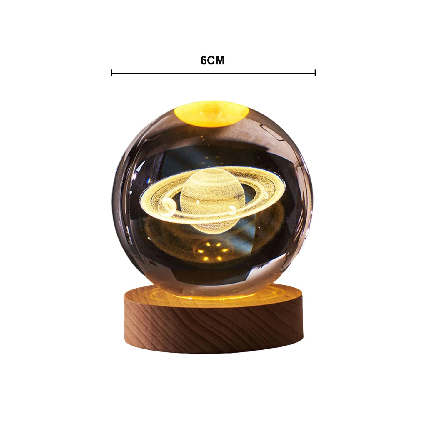 6cm RGB Cosmos Crystal Ball Night Light with USB Plug